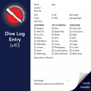 dive log entry x 40